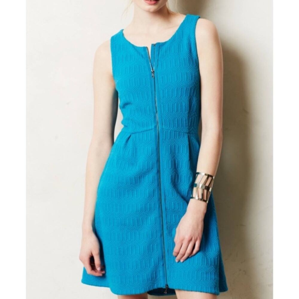 Anthropologie Leifsdottir Tonnelle Teal Dress